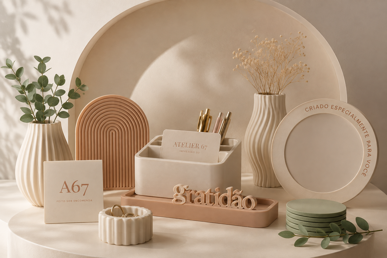 Produtos personalizados do Atelier67